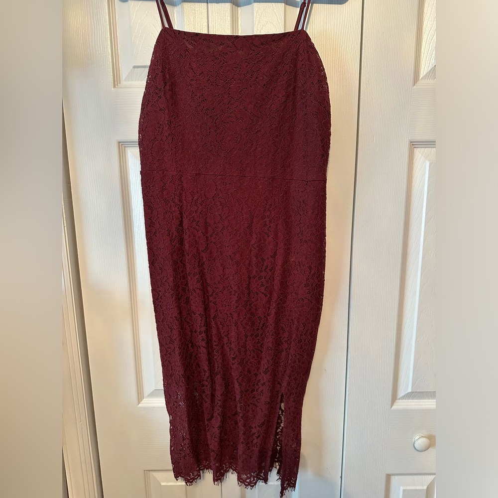 Burgundy Express Lace Dress